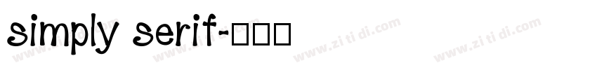 simply serif字体转换